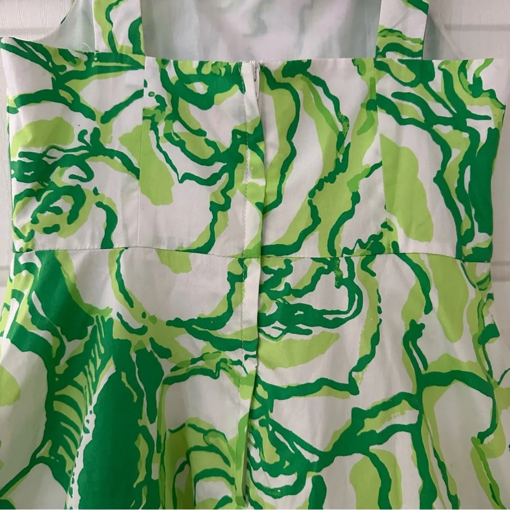 Lilly Pulitzer Kaya Bow Back Fit and Flare Dress Resort White Heart Breakers 10